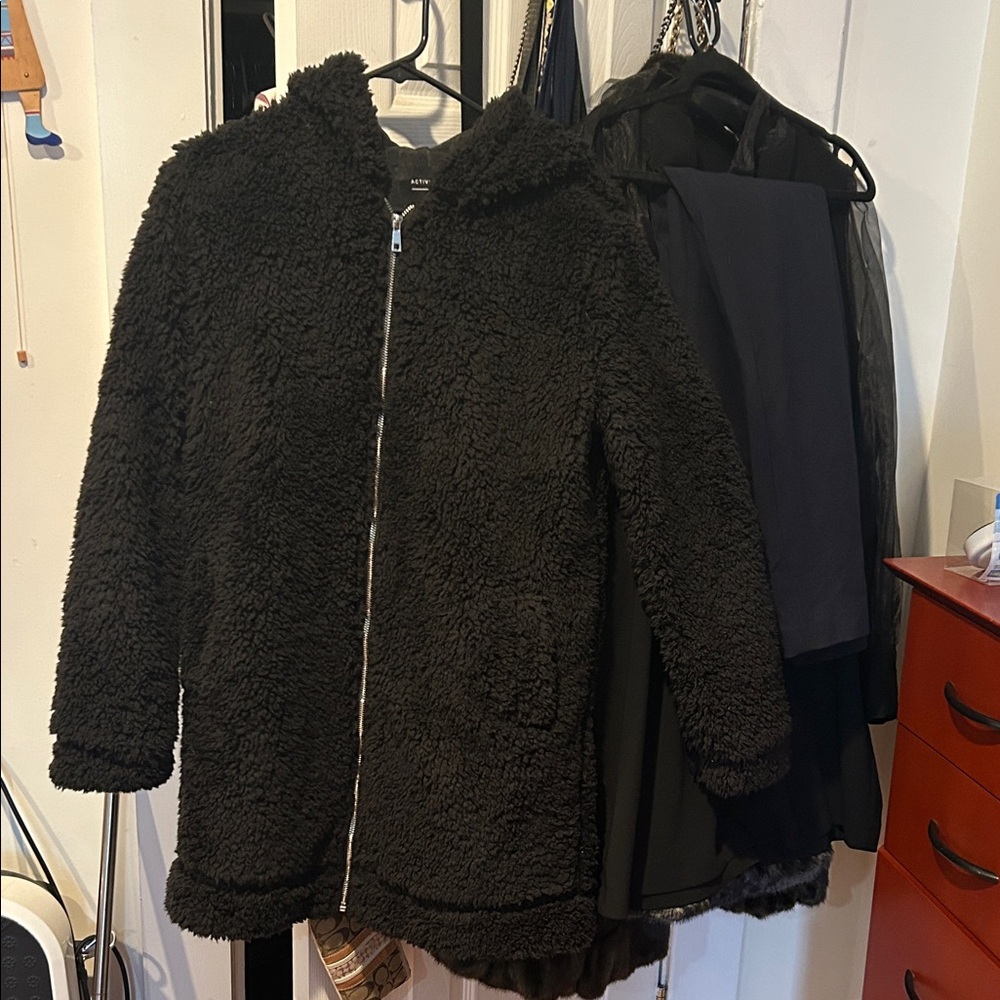 Active USA Charcoal Teddy Jacket